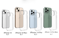 Coque transparente ultra-fine pour iPhone 14 15 16 17 Pro Max, coque arrière en silicone TPU souple transparente pour iPhone 14