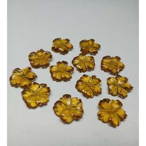 Piedras Preciosas Sueltas Talladas a Mano con Forma de Flor, M.Y.GEMS, Cuarzo Citrino Dorado Hidrotermal de Alta Calidad Creado en Laboratorio, 15X15 mm - Product Image 6