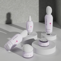 Emballage en verre de soins de la peau de luxe personnalisé de 30ml 50ml 100ml ensemble de pots de crème de 30g 50g ensemble de bouteilles de sérum lotion à pompe cosmétique