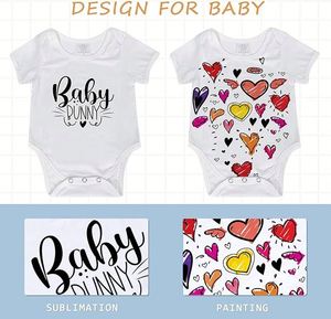 Mono de bebé personalizado al por mayor para sublimación, 100% poliéster, con tirantes finos y ajuste al tobillo, ecológico para transferencia de calor - Product Image 4