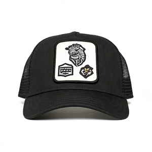 Gorra Trucker de 5 Paneles con Malla de Algodón, Negra, Estilo Vintage Lavado, Gorra de Béisbol, Moda Casual, Gorra para el Sol, para Golf, Senderismo, Correr, Ciclismo - Product Image 1