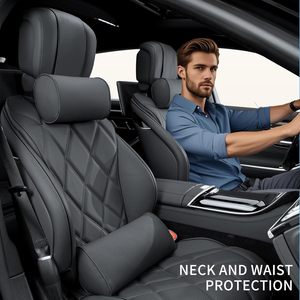 Car Headrest And Lumbar Support Perforated Breathable For Xiaomi XPeng Cars Neck Waist Protection - Product Image 1