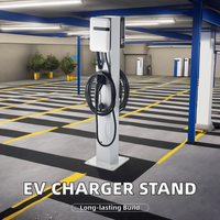 Chargeur de véhicule électrique L2 universel, socle extérieur en acier robuste, niveau 2, borne murale domestique, support Tesla, tour de projet, socle EVSE