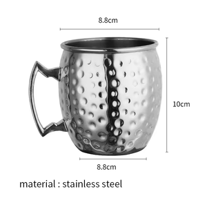 Tasses en cuivre martelé plaqué or rose de 450 ml et 500 ml pour Moscow Mule, avec poignées dorées pour le <span class=keywords><strong>roi</strong></span> George IV d'Espagne - Product Image 3