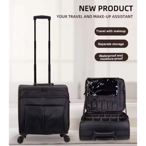 Échantillon Gratuit : Trousse de Maquillage Professionnelle en Oxford avec Poignée Extensible, Boîte de Rangement Grande Capacité pour Maquillage, Nail Art et Tatouage - Product Image 3