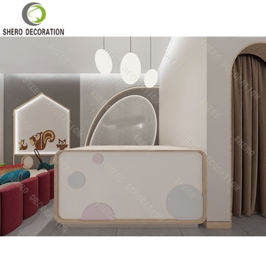 Modern Kids Clothing Shop Design Custom Luxury Wooden Garment Display Stand Clothing Store Display Rack For Baby Shop Design - Product Image 4