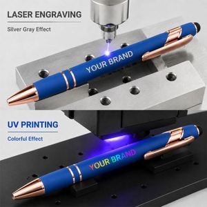 Proveedor de Bolígrafos Profesionales con Logotipo Personalizado, Bolígrafo de Metal de Aluminio OEM, Regalo Promocional, Bolígrafo Publicitario con Pantalla Táctil y Logotipo Personalizado - Product Image 3