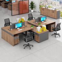 Ensemble table et chaise de bureau moderne et minimaliste pour 2 à 6 employés