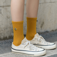 Chaussettes Personnalisées à Logo Brodé, Mi-Mollet, Haute Qualité, Pour Femmes, Hommes, Sport, Motif Mignon de Dessin Animé