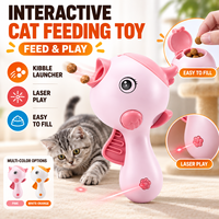 Lanceur de friandises interactif pour chat en forme d'oiseau avec laser intégré et distributeur de collations pour le jeu d'intérieur des animaux domestiques
