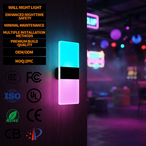 Applique murale LED moderne à changement de couleur RGB pour chambre et couloir, fabricants d'appliques murales OEM, lampe murale à bras articulé - Product Image 1