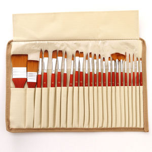 Fournitures d'<span class=keywords><strong>art</strong></span> professionnelles, ensemble de 24 pinceaux de peinture pour <span class=keywords><strong>aquarelle</strong></span>, acrylique, peinture à l'huile avec pochette de transport - Product Image 1