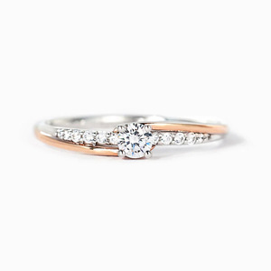Anello Geometrico Bicolore Stile Minimalista per Donne - Product Image 1