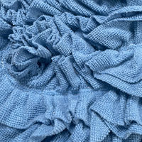Recharges de têtes de balai serpillère plates en microfibre bleue personnalisées pour balai à poussière