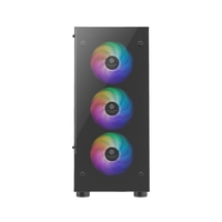 Caja de PC para Juegos MicroATX de Torre Media de Alto Rendimiento, Fabricada en Acero, con Ventana Lateral