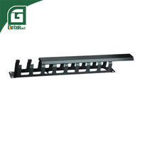 Geteknet OEM ODM 47u 42u 15u 9u 19-inci 1u Pengatur Kabel Vertikal untuk Lantai dan Dinding Berbahan Logam dengan Panel Baja ABS Tipe Finger