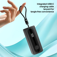 Mini batterie externe étanche de voyage 10000mAh PD22.5W à charge rapide, batterie Li-Polymère avec affichage LED pour téléphone, idéale pour l'extérieur