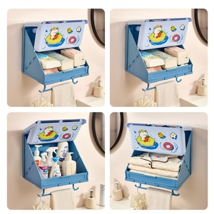 Large Capacity Cartoon Bathroom Hanging Picture <b>Folding</b> <b>Storage</b> <b>Box</b> Bathroom <b>Storage</b> Rack Cabinet Household - Product Image 6