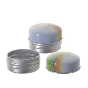 10ml 30ml 50ml 100ml 200ml Round Aluminum Cosmetic Tin Box Metal Container For Lip Balm Candle Pill Hair Wax Black Aluminum Jar