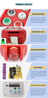 Control Remoto Inalámbrico Industrial a Prueba de Agua IP67 de 12 Botones de Una Sola Velocidad para Grúa, Interruptor de Botón Metálico