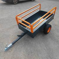 Meilleur prix Remorque à benne basculante multifonctionnelle en métal pour VTT Remorque tout-terrain pour VTT Remorque utilitaire de haute qualité Remorque de jardin