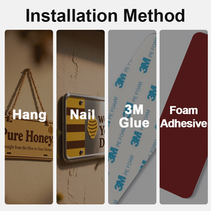 <span class=keywords><strong>Plaque</strong></span> d'<span class=keywords><strong>immatriculation</strong></span> décorative en aluminium imprimée recto-verso pour panneau suspendu extérieur - Product Image 4