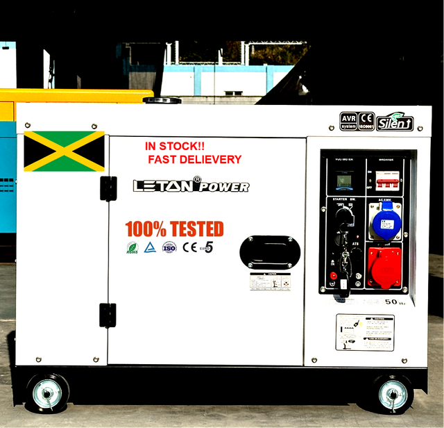 LETON POWER Soundproof Silent Diesel Generator 220v/380v 60hz 3phase Generator Standby 10kw Diesel Generator for Jamaica