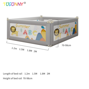Barrière <span class=keywords><strong>de</strong></span> <span class=keywords><strong>lit</strong></span> pour bébé portable à hauteur réglable, double bouton, en vente, articles pour bébé - Product Image 3