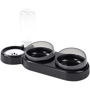 Bol pour chat et chien, station d'alimentation double avec distributeur d'eau automatique pour animaux de compagnie, forme ovale, mangeoire multifonctionnelle pour animaux de compagnie - Product Image 5