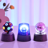 Mini Lampe Stroboscopique USB avec Alarme Sonore, Cadeau pour Enfant, Lumière Disco Laser LED avec Batterie