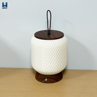 Lampe de table LED rechargeable sans fil, pliable, à intensité variable, avec abat-jour en tissu, design artistique, style européen, réglable, portable, moderne, pour restaurant et maison