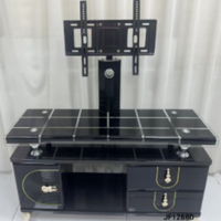 Meuble TV style moderne, support TV rotatif avec rangement pour salon