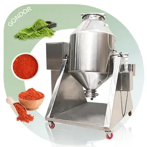 Food Grade Kleine Roterende Taille Trommel Type Droge Roestvrijstalen Feed Pellet Poeder Mix Mixer Machine Automatische 20Kg