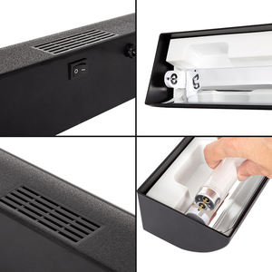 Support de lampe chauffante UVB T8 REPTIZOO avec écran de protection, support de terrarium pour reptiles, métal, écologique, toutes saisons - Product Image 3