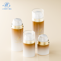 Flacon pompe sans air en PP mat personnalisé avec logo, 49 mm, mono, à clipser, vide, pour cosmétiques, gel, lotion, crème, nettoyant
