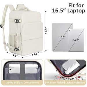 Sac à dos unisexe personnalisé avec logo, design antivol, approuvé par les compagnies aériennes, multi-compartiments pour l'école, les affaires et les voyages - Product Image 2