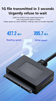 Câble convertisseur USB 3.0 vers SATA pour disque dur, haute vitesse 5 Gbps, pour SSD/HDD SATA 2,5 pouces, Plug & Play, aucun pilote requis