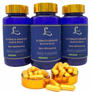 Marque privée Marque personnalisée Capsules de l-Glutathion à forte dose réduite Blanchiment de la peau Pilules de l-Glutathion d'or