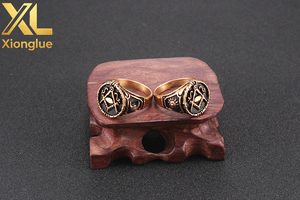 Bague d'insigne maçonnique en acier inoxydable 316 avec zircon, bijoux unisexes pour mariage, anniversaire, fête - Product Image 6