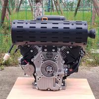Moteur à essence Loncin 2V80FD 764CC bicylindre 24HP à démarrage électrique, refroidi par air, 4 temps, à arbre horizontal, avec roulement