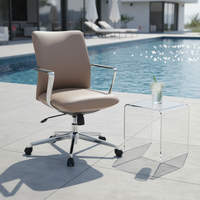 Fauteuil de bureau pivotant ergonomique en cuir moulé en mousse haute densité, luxueux et confortable