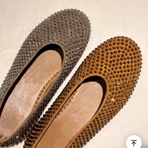 Zapatos planos blancos de PU para dama de honor, zapatos de novia para boda, zapatos individuales para mujer, zapatos de maternidad hechos a mano con perlas, zapatos finos para quinceañera - Product Image 4