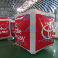 Flotteur gonflable personnalisé bouée de natation carrée en PVC bouée cubique de 2m marqueur de course pour les parcs aquatiques et la mer pour la publicité