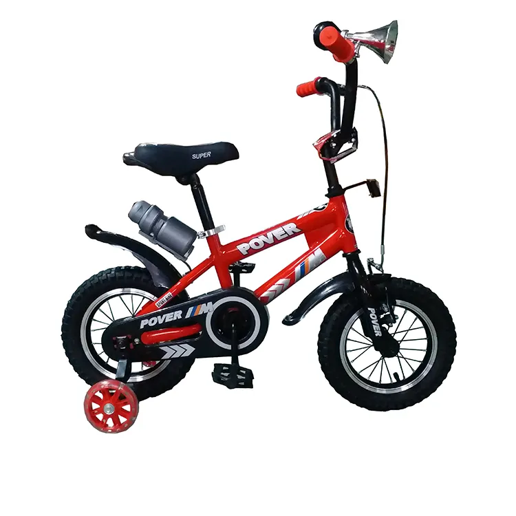 High Quality Children Bicycle 12 16 20 Inch Red POVER Brand Soft Alloy Rim