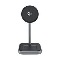 Support de chargeur sans fil magnétique Qi2 25W, station de charge rapide pour iPhone 16 15 14 Pro Max, support de téléphone portable de bureau