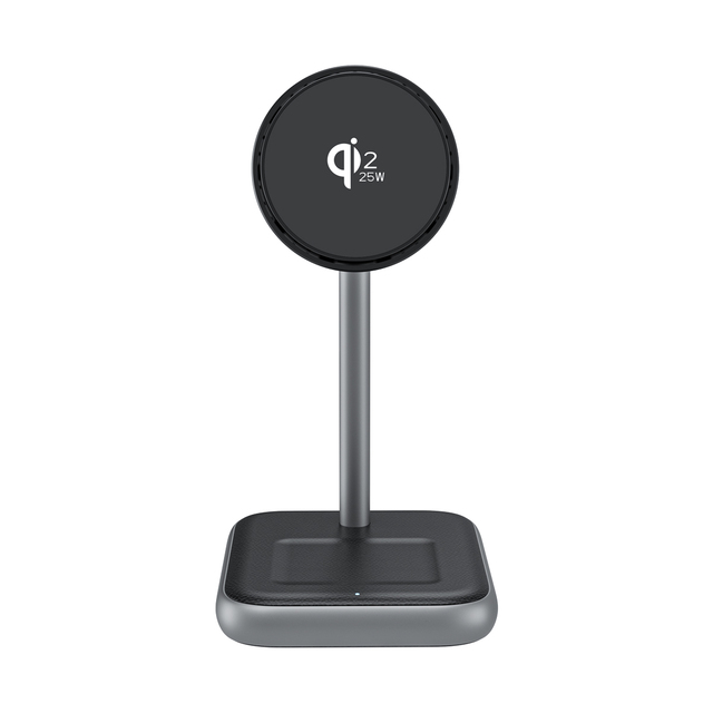 Qi2 25W Magnetic Wireless Charger Stand Fast Charging Station for iPhone 16 15 14 Pro Max Desktop Mobile Phone Holder