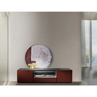 Meuble TV moderne de luxe en marbre avec table et armoire en cuir pour la maison, la chambre ou le bureau, pour le salon d'un appartement