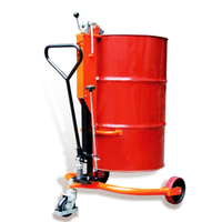 Chariot manuel hydraulique pour fûts d'huile de 55 gallons, capacité 350 kg, type bec d'aigle industriel