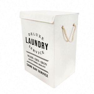 Modern Bathroom Storage Box, Hollow Cardboard Storage Box for Dirty Clothes, Fabric <b>Foldable</b> Storage Box - Product Image 1