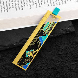 Marcapáginas Promocionales Personalizados con Regla y Logotipo Grabado en Metal, Cobre o Latón, con Borla - Product Image 5